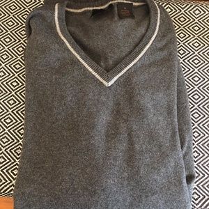 Gray Cotton/Cashmere Men's Sweater